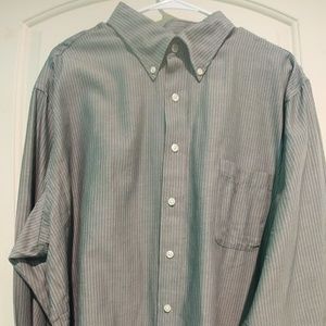 2XL Grey striped men's shirt